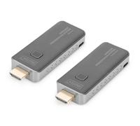 DIGITUS DS-55319 Click & Present Mini - Système de présentation sans Fil - BYOD : Ordinateur Portable, Tablette, Smartphone - Aucune Application/Pilote nécessaire - Véritable Plug & Play - Noir