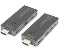 Digitus DS-55323 Set de transmission sans fil HDMI 30 m 3840 x 2160 Pixel afficheur LED intégré, variante mobile