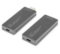 Digitus DS-55324 Set de transmission sans fil HDMI 30 m 3840 x 2160 Pixel afficheur LED intégré, variante mobile