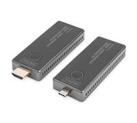 DIGITUS DS-55324 Wireless Video Extender - USB-C vers HDMI - UHD 4K 30 Hz - portée de 30 m - kit émetteur et récepteur - sans Application - HDMI 2.0, DP 1.2, HDCP 2.2