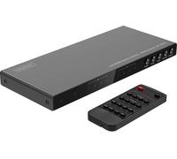 Digitus DS-55345 4+2 ports Switch HDMI affichage LED, avec télécommande, compatible avec lultra HD, boîtier métallique, commutable individuellement, avec LEDs