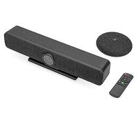 DIGITUS DS-55580 Video Bar Pro, Système de vidéoconférence - Caméra Webcam ePTZ 4K UHD 30 Hz - 1 Microphone de Table & 4 Microphones internes - Haut-parleurs internes 5 W - Auto-Focus & Zoom