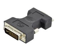 Digitus DVI / VGA Adaptateur [1x DVI mâle 24+5 pôles - 1x SUB-D femelle 15 pôles] noir blindage simple, blindé, rond