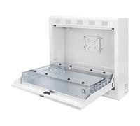 DIGITUS DVR NVR Boîtier Montage Mural - profilé 2U 19" - Plaque de Montage (1U 19" Incluse) - Support de Moniteur 12" - Gris Clair