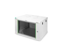 Digitus Dynamic Basic DN-19-07-U-EC Boîtier Mural 19" 7U 600x450mm, Porte Verre, Charge 60kg, Gris (RAL 7035), IP20, Montage Mural 2 Étapes
