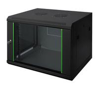 DIGITUS Dynamic Basic DN-19 16-U-EC-SW - Rack armoire - montable sur mur - RAL 9005, noir - 12U - 19