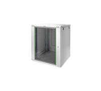 Digitus Dynamic Basic DN-19-16U-6/6-EC : Boîtier mural 19" 16U 600x600mm, porte verre, acier, charge 60kg, gris RAL 7035, IP20