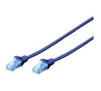 DIGITUS Ecoline - Cordon de raccordement - RJ-45 (M) pour RJ-45 (M) - 3 m - UTP - CAT 5e - démarré - bleu G