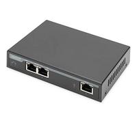 Digitus Extendeur PoE Gigabit 2 ports – 60 W, extension 100 m, cascadable, auto‑alimenté