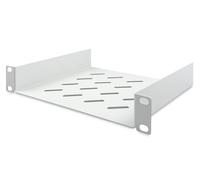 DIGITUS Étagère - 1U - 10 pouces (254 mm) - Pour armoire réseau - 200 mm de profondeur - Tôle d'acier perforée - Gris