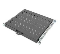 DIGITUS Etagère 1U extractible prof 345 mm pour Armoire réseau Noir | Fixation à l'avant et à l'arrière - Pour armoires réseau d'une profondeur minimale de 600 mm - Capacité de charge : 25 kg