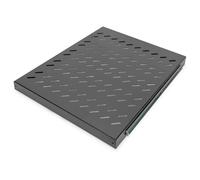 Digitus Étagère extensible 19 pouces 1UH – Fixation avant & arrière – 25 kg – Noir