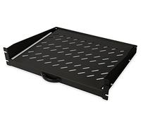 2U extendib. shelf for cabinets from 450 mm depth 88x483x352 mm, up to 30 kg, black (RAL 9005)