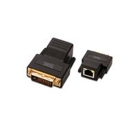 Digitus Extenseur DVI sur Cat.5/6 DS-54101 : Extension 70m, Résolution Max 1920x1200, Connecteurs RJ45 F/DVI-D M, Noir.