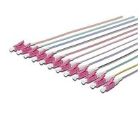 FO pigtail set, 12 pcs., LC, MM OM4 50/125 µ loose buffer, color code DIN IEC 304, 2m