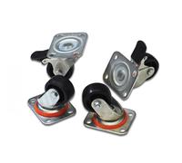 DIGITUS Galets de roulement - pour armoires réseau & Serveur 19" de 4 pièces, 2X blocables - rotatifs - Charge admissible 250 kg par Galet