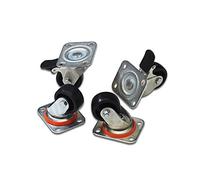 Digitus Roulettes pour armoires 48,3 cm (19") – 4 pièces rotatives, 2x bloquables, 250 kg/galet