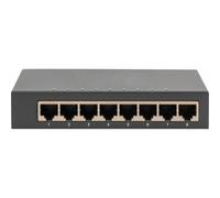 Digitus Commutateur réseau 8 ports Gigabit 10/100/1000 – Non administré, Plug & Play – Noir