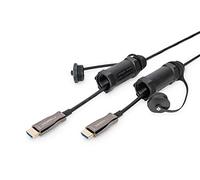 DIGITUS HDMI AOC Câble en fibre optique - HDMI 2.0-4k/60Hz - Gaine blindée - IP68-30m - noir