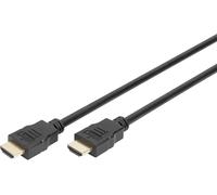 Digitus HDMI Câble de raccordement Fiche mâle HDMI-A, Fiche mâle HDMI-A 10.00 m noir AK-330107-100-S canal de retour audio, contacts dorés Câble HDMI