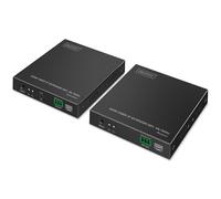 DIGITUS HDMI Fiber IP Extender Set - UHD 4k 60Hz - HDMI 2.0 - Portée MM 300 m et SM 40 km - Émetteur et récepteur - Point à point - Noir