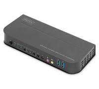 DIGITUS HDMI KVM Switch - 2-Port Single Display - 2 PC 1 Monitor - 1x Mouse, Key