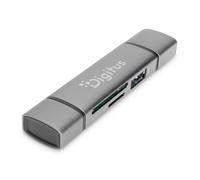 Digitus Hub lecteur de cartes DA-70886 USB 3.0 (USB-A/USB-C) SD et microSD Gris