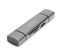 Digitus Hub à double lecteur de carte USB-C™ USB 3.0, OTG