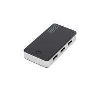 Digitus Hub USB 3.0 4 Ports Type-A 5Gbps Noir/Argent - DA-70231 - Compatible Windows XP Home à Windows 7 Home Premium - Alimentation 5V DC