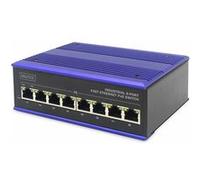 DIGITUS Industrial - Commutateur - 8 x 10/100 (PoE) - Montage sur rail DIN, fixation murale - PoE - DC power G