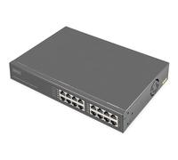 DIGITUS Injecteur PoE+ - 8 Ports RJ45 - Gigabit - IEEE802.3bt - 250W Budget PoE - Tension de Sortie 54VDC - 10/100/1000 Mbit/s - portée 100m - Plug & Play - Noir