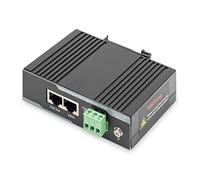 DIGITUS Injecteur PoE+ - IEEE802.3at - Gigabit Ethernet - Rail DIN - Bornier DC - Mode PoE A & Mode B