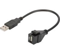DIGITUS Keystone Modul USB 2.0 USB -> USB Bu/St 16cm
