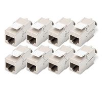 DIGITUS Keystone Module Cat-6A Blindé - 8 pièces - RJ45 Femelle - 500 MHz 10GBase-T - AWG 26-22 - Montage sans Outils