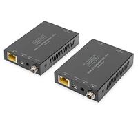 Digitus DS-55506 HDMI / RJ45 Adaptateur [1x HDMI femelle - 2x HDMI femelle] noir compatible HDMI, HD
