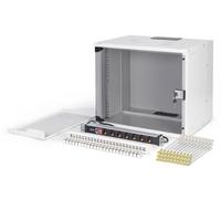 Kit réseau 19"" - DIGITUS - Armoire 9U - Étagère 1U - Panneau 24 Ports - Gris