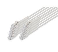 DIGITUS LAN cable Cat 6A - 0.3 m - 10 pieces - 10 Gbps - flexible plug - slim ve