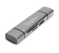 Digitus Lecteur de cartes double & hub USB-C / USB-A