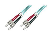 DIGITUS LWL câble patch OM2 - 2 m ST vers ST câble fibre optique - LSZH - Duplex Multimode 50/125µ - 10 GBit/s - Orange