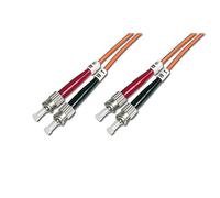 Digitus Câble patch fibre optique OM2 2 m ST vers ST Duplex 50/125µ LSZH 10 GBit/s Orange