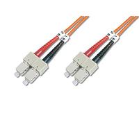 DIGITUS LWL câble patch OM2 - 3 m SC vers SC câble fibre optique - LSZH - Duplex Multimode 50/125µ - 10 GBit/s - Orange