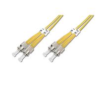 DIGITUS LWL câble patch OS2 - 2 m ST vers ST câble fibre optique - LSZH - duplex monomode 09/125µ - 10 GBit/s - jaune