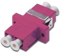 DIGITUS LWL Kupplung LC -> LC Duplex Coupler, OM4, Pink