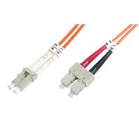 DIGITUS LWL Patchkabel LC-Duplex - SC-Duplex OM2 3,0 m