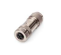 DIGITUS M12 Connecteur Femelle de raccordement au réseau - Cat 6A - 10 Gbit/s - x-codé - blindé - Classe de Protection IP67 - assemblable sur site - Connecteur de réseau