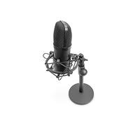 DIGITUS Microphone à condensateur USB - avec Support de Table & Filtre Anti-Pop - Plug & Play - Idéal pour Les réunions en Ligne, Podcast, Studio et Live Streaming - Noir