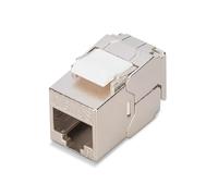DIGITUS Module Keystone Cat-6A blindé - 1 pièce - Version courte - Prise RJ45-500 MHz 10GBase-T - AWG 26-22 - Designable - Avec serre-câbles - Montage sans outils