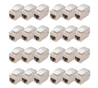 DIGITUS Module Keystone Cat-6A blindé - 24 pièces - Version courte - Prise RJ45 - 500 MHz 10GBase-T - AWG 26-22 - Design élégant - Avec serre-câbles - Montage sans outil