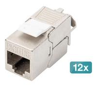 Digitus Module Keystone RJ45 Cat-6A blindé 10GBase-T 500 MHz AWG 26-22 – 12 pièces