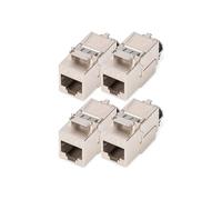 DIGITUS Module Keystone Cat 8.1-4 pièces - RJ45 Prise réseau Cat8 Blindé - 2000 MHz - 25GBase-T & 40GBase-T - 25 Gbit/s & 40 Gbit/s - AWG 26/7 à AWG 22/1 - Montage sans Outils